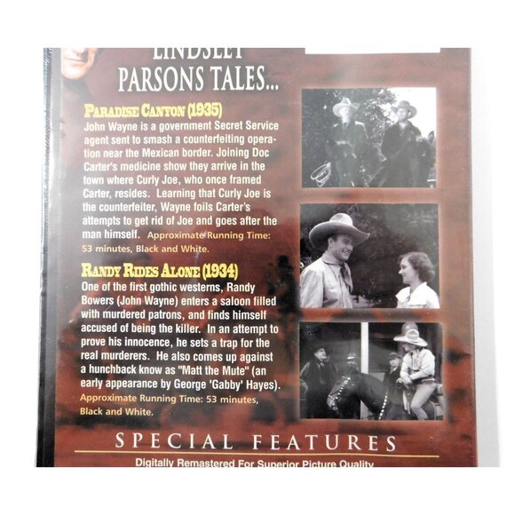 John Wayne Classics Double Feature DVD Paradise Canyon Randy Rides Alone - Picture 3 of 3